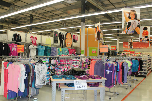 Display racks of Clothing Department